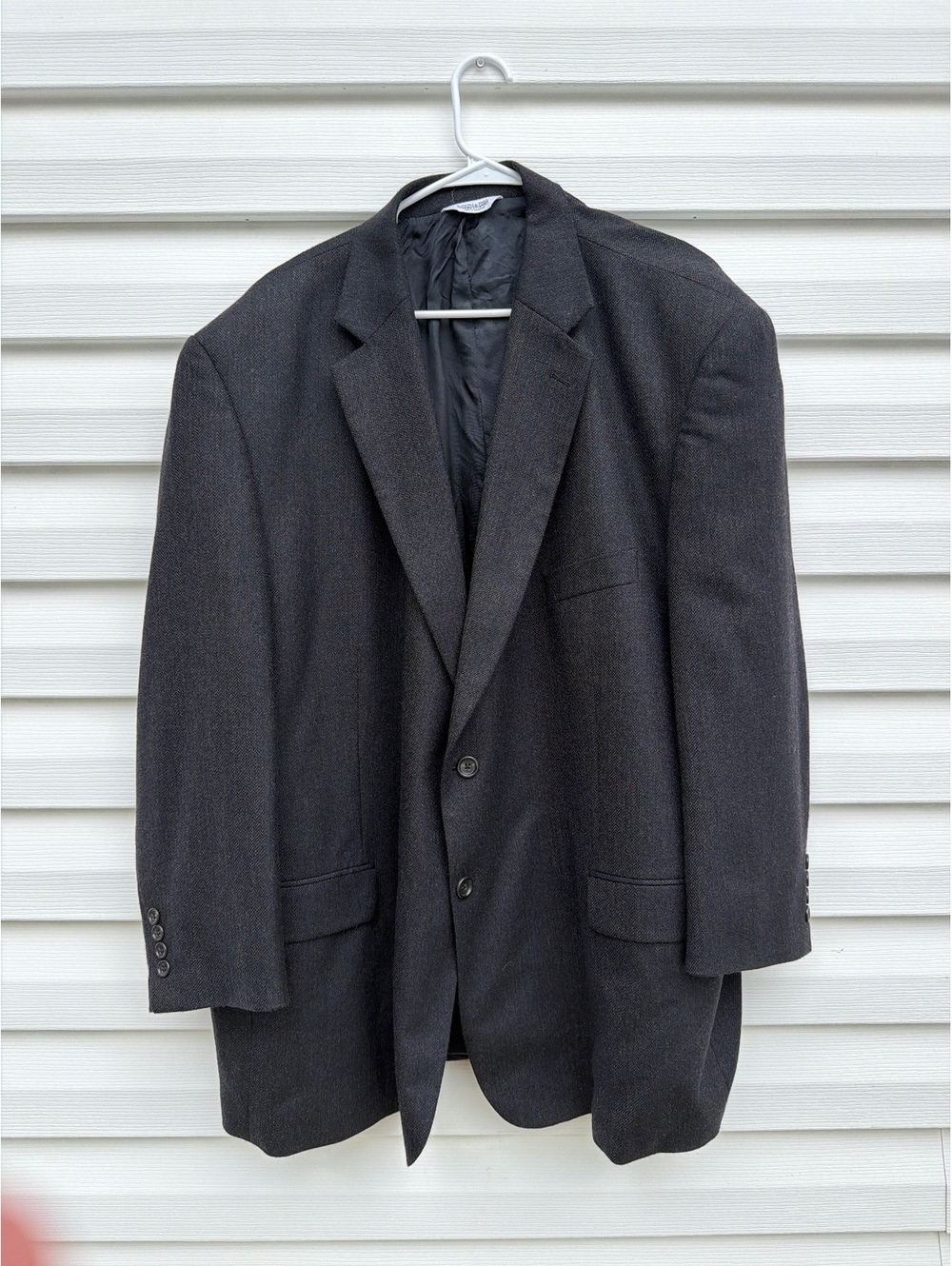 Joseph & Feiss Men’s Charcoal Gray 100% Lambswool Two Button Blazer Sport Coat